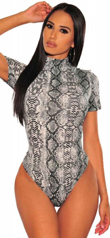 🆕️Short sleeve fierce gray bodysuit